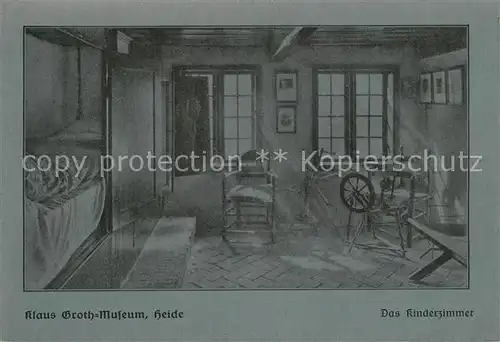 AK / Ansichtskarte Heide_Dithmarschen Klaus Groth Museum Kinderzimmer Heide Dithmarschen