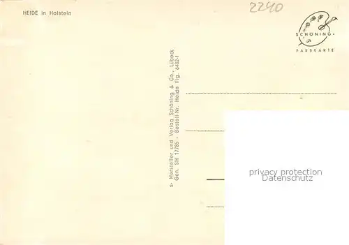 AK / Ansichtskarte Heide_Holstein Fliegeraufnahme Kirche Wasserturm Heide_Holstein