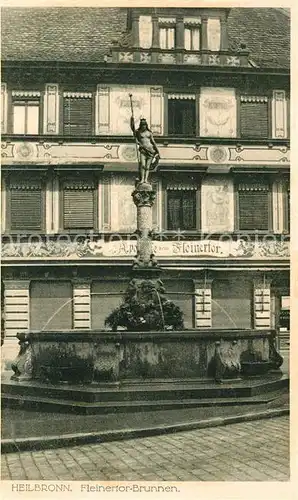 AK / Ansichtskarte Heilbronn_Neckar Fleinertor Brunnen Heilbronn Neckar