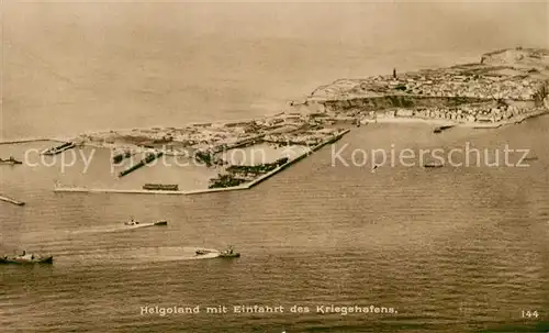 AK / Ansichtskarte Helgoland Einfahrt Kriegshafen Helgoland