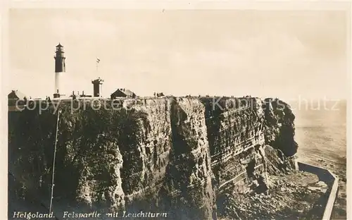 AK / Ansichtskarte Helgoland Felspartie Leuchtturm Helgoland