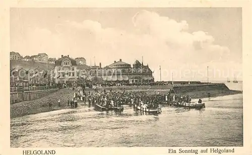 AK / Ansichtskarte Helgoland Hafen Sonntagsausflug Helgoland