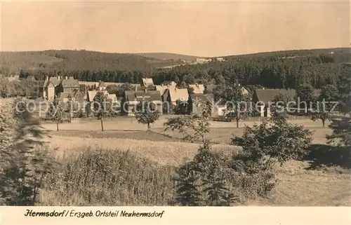 AK / Ansichtskarte Hermsdorf_Erzgebirge OT Neuhermsdorf Landschaftspanorama Handabzug Hermsdorf Erzgebirge