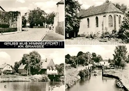 AK / Ansichtskarte Himmelpfort An der Stadtmauer Klosterkirche Am Kanal Schleuse Himmelpfort