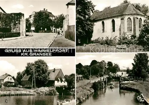 AK / Ansichtskarte Himmelpfort Stadtmauer Klosterkirche Am Kanal Schleuse Himmelpfort