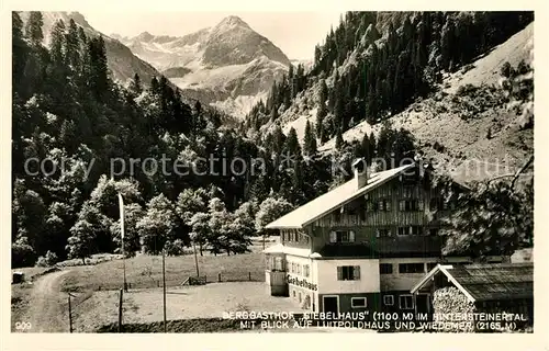 AK / Ansichtskarte Hintersteinertal Berggasthof Giebelhaus mit Luitpoldhaus und Wiedemer Hintersteinertal