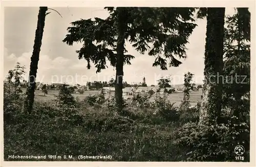 AK / Ansichtskarte Hoechenschwand Ansicht vom Waldrand aus Hoechenschwand