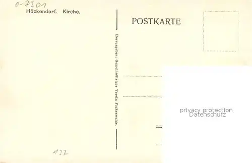 AK / Ansichtskarte Hoeckendorf_Glauchau Kirche Hoeckendorf_Glauchau