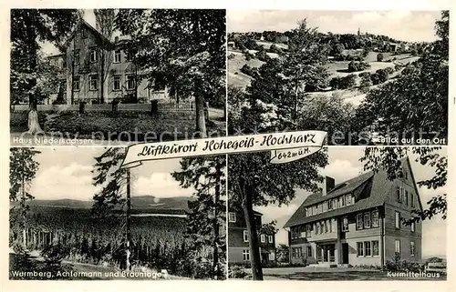 AK / Ansichtskarte Hohegeiss_Harz Wurmberg Kurmittelhaus Haus Niedersachsen  Hohegeiss Harz