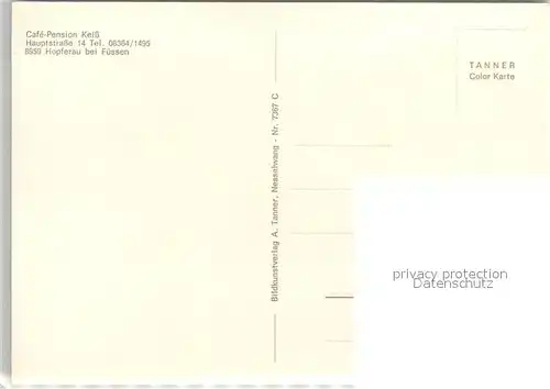 AK / Ansichtskarte Hopferau Cafe Pension Keiss Restaurant Alpenpanorama Fliegeraufnahme Hopferau