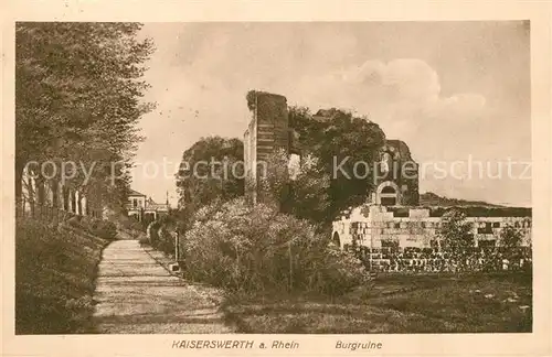 AK / Ansichtskarte Kaiserswerth Burgruine Kaiserswerth