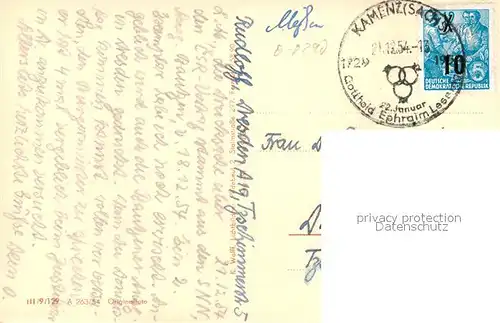 AK / Ansichtskarte Kamenz_Sachsen Kirche Kamenz Sachsen