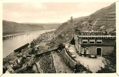 AK / Ansichtskarte Kaub_Rhein Christliches Erholungsheim Haus Elsenburg Weinberge Rheintal Kaub_Rhein