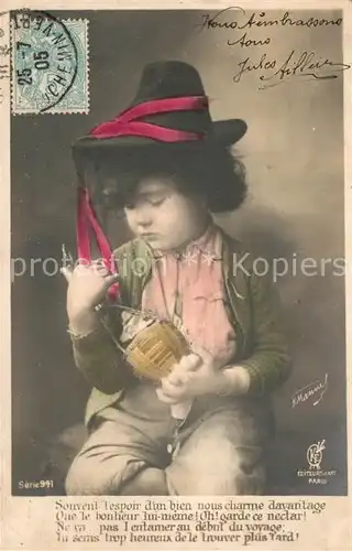AK / Ansichtskarte Kinder_Child_Enfants Weinflasche  
