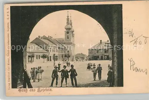 AK / Ansichtskarte Kojetin Marktplatz Kirche Kojetin