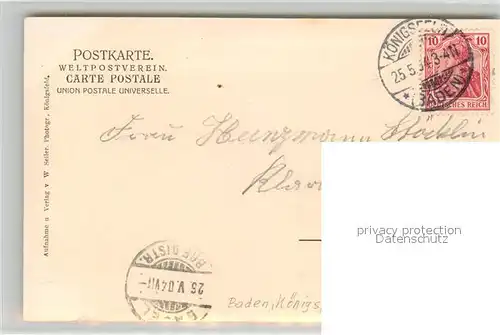 AK / Ansichtskarte Koenigsfeld_Schwarzwald Ortsansicht Koenigsfeld Schwarzwald