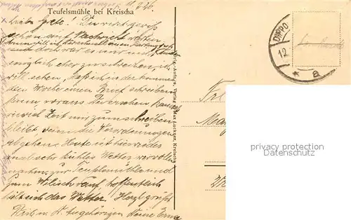 AK / Ansichtskarte Kreischa Teufelsmuehle Kreischa