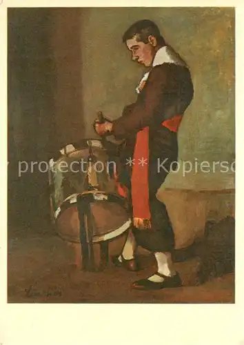 AK / Ansichtskarte Kuenstlerkarte J. J. Luescher Ein Trommler  