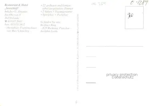 AK / Ansichtskarte Lanke Restaurant Hotel Seeschloss  Lanke