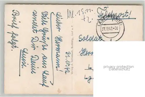 AK / Ansichtskarte Lauf_Pegnitz Schloss Feldpost Lauf Pegnitz