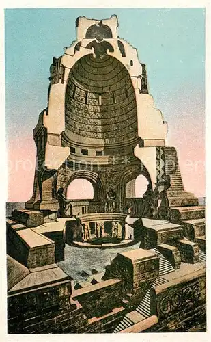 AK / Ansichtskarte Leipzig Voelkerschlachtdenkmal Schnittmodell Leipzig