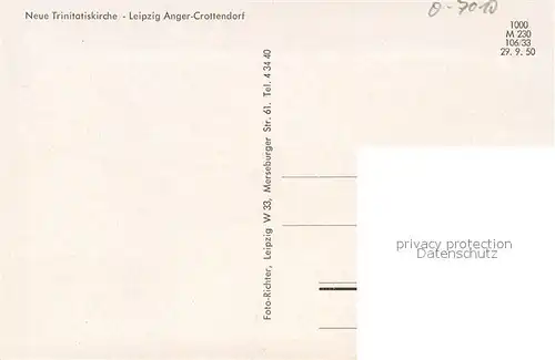 AK / Ansichtskarte Leipzig Neue Trinitatiskirche  Leipzig