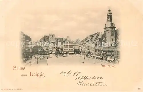 AK / Ansichtskarte Leipzig Marktplatz Leipzig