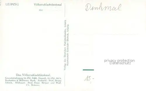 AK / Ansichtskarte Leipzig Voelkerschlachtdenkmal Leipzig