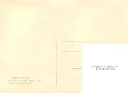 AK / Ansichtskarte Leipzig Leipziger Messe Schutz fremder Kaufleute Kuenstler Erich Gruner Leipzig