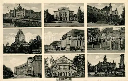 AK / Ansichtskarte Leipzig Gewandhaus Voelkerschlachtdenkmal neues Rathaus Leipzig
