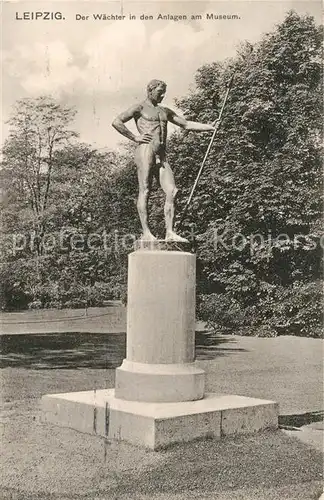 AK / Ansichtskarte Leipzig Der Waechter Anlagen am Museum Leipzig