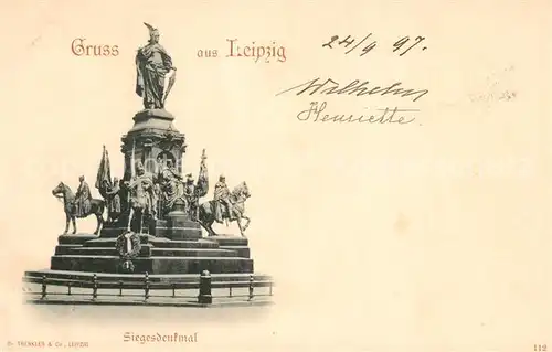 AK / Ansichtskarte Leipzig Siegesdenkmal Leipzig