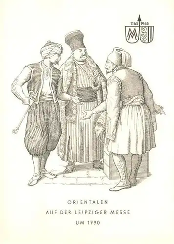 AK / Ansichtskarte Leipzig Orientalen Leipziger Messe Zeichnung Leipzig