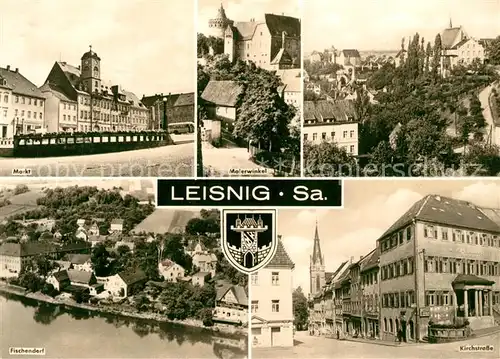 AK / Ansichtskarte Leisnig Markt Malerwinkel Fischendorf Kirchstrasse Leisnig