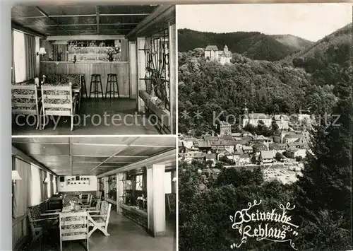 AK / Ansichtskarte Leutenberg_Thueringen Weinstube Reblaus Panorama Schloss Leutenberg Thueringen