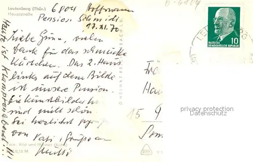 AK / Ansichtskarte Leutenberg_Thueringen Hauptstrasse Leutenberg Thueringen