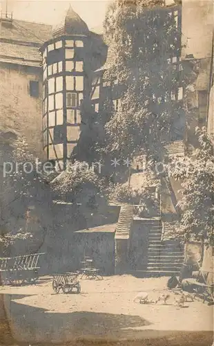 AK / Ansichtskarte Leutenberg_Thueringen Friedensburg Burghof Leutenberg Thueringen