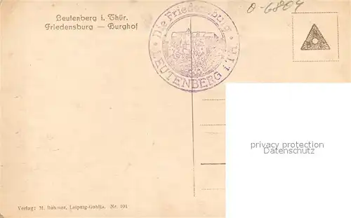 AK / Ansichtskarte Leutenberg_Thueringen Friedensburg Burghof Leutenberg Thueringen