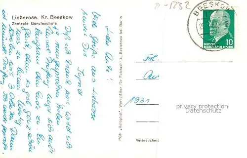 AK / Ansichtskarte Lieberose Zentrale Berufsschule Lieberose
