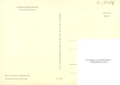 AK / Ansichtskarte Liegau Augustusbad Forellenschaenke Liegau Augustusbad