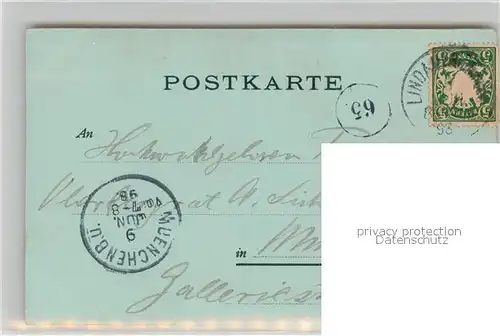 AK / Ansichtskarte Lindau_Bodensee Hafen Blick ueber die Stadt im Mondschein Lindau Bodensee