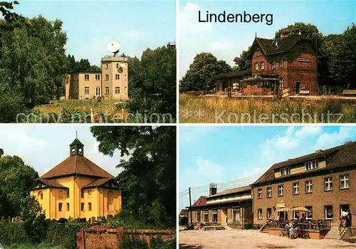 AK / Ansichtskarte Lindenberg_Beeskow Observatorium Bahnhof Glienicke Dorfkirche Gaststaette HO Einkauf Lindenberg Beeskow