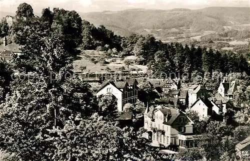 AK / Ansichtskarte Lindenfels_Odenwald Panorama mit Kurhotel Auguste Victoria Lindenfels Odenwald