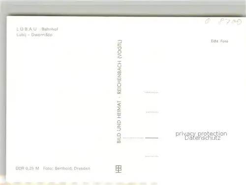 AK / Ansichtskarte Loebau_Sachsen Bahnhof Loebau Sachsen