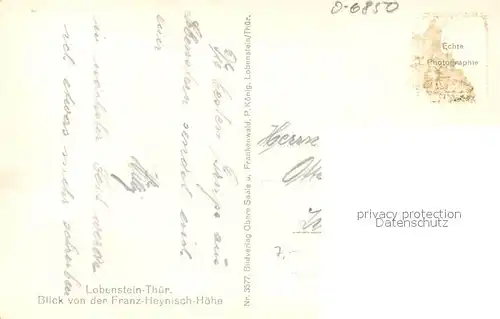 AK / Ansichtskarte Lobenstein_Bad Panorama von der Franz Heynisch Hoehe Turm Lobenstein_Bad