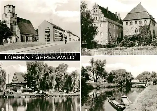 AK / Ansichtskarte Luebben_Spreewald Hauptstrasse Schloss HOG Strandcafe Luebben Spreewald