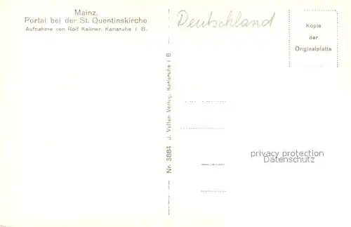 AK / Ansichtskarte Mainz_Rhein Portal Quintiskirche Mainz Rhein