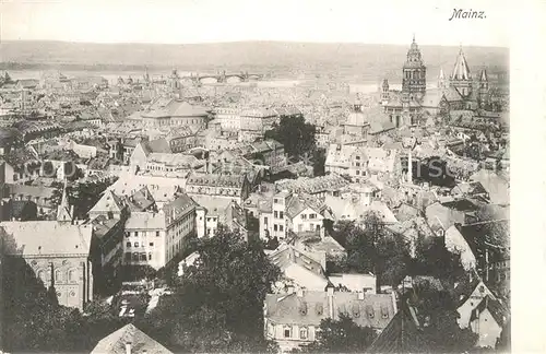 AK / Ansichtskarte Mainz_Rhein Stadtpanorama mit Dom Mainz Rhein