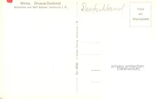 AK / Ansichtskarte Mainz_Rhein Drususdenkmal Mainz Rhein
