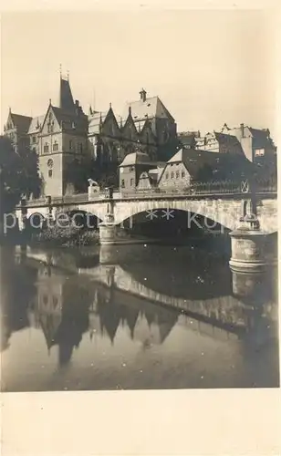 AK / Ansichtskarte Marburg_Lahn Blick vom Trojedamm auf die Universitaet Marburg_Lahn